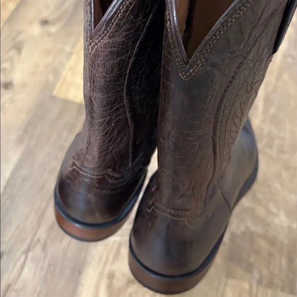 Lucchese Dark Brown Western Boots - Picture 4 of 7